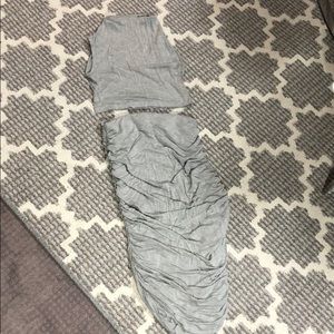 Grey Skirt Set